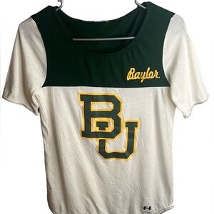 5/$25 Women’s Under Armour Baylor University Cream Bears Tee Shirt XS/Small